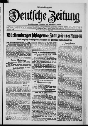 Deutsche Zeitung vom 22.05.1917