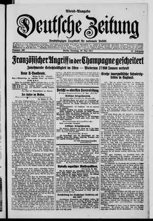Deutsche Zeitung vom 29.05.1917