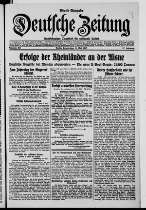 Deutsche Zeitung vom 31.05.1917