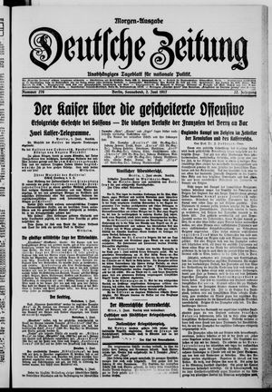 Deutsche Zeitung vom 02.06.1917
