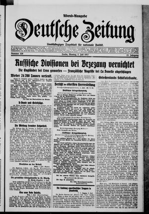 Deutsche Zeitung on Jul 2, 1917