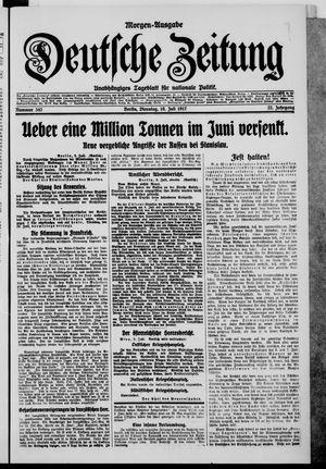 Deutsche Zeitung on Jul 10, 1917