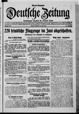 Deutsche Zeitung on Jul 10, 1917