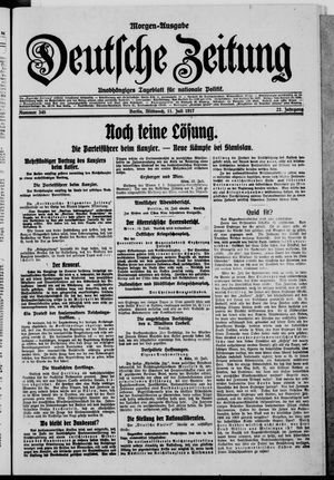 Deutsche Zeitung vom 11.07.1917