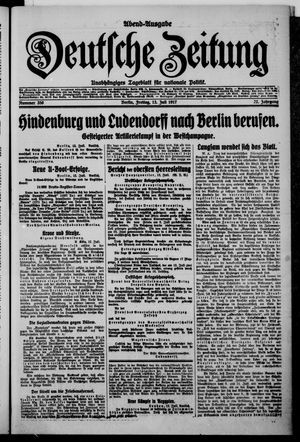 Deutsche Zeitung vom 13.07.1917