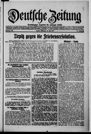 Deutsche Zeitung vom 18.07.1917