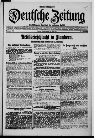 Deutsche Zeitung vom 19.07.1917