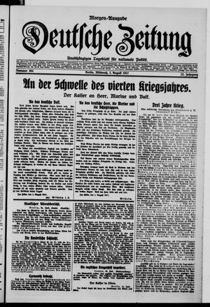 Deutsche Zeitung vom 01.08.1917