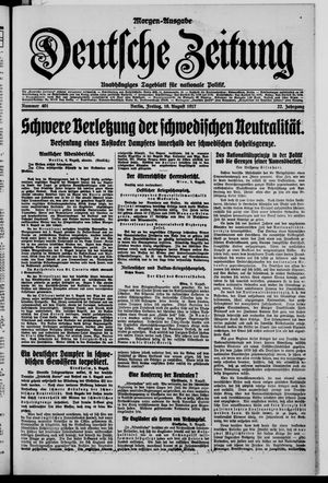 Deutsche Zeitung vom 10.08.1917