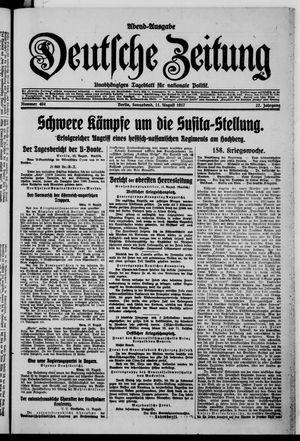 Deutsche Zeitung vom 11.08.1917