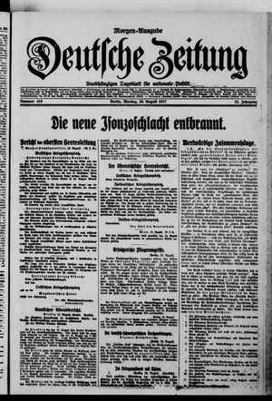 Deutsche Zeitung vom 20.08.1917