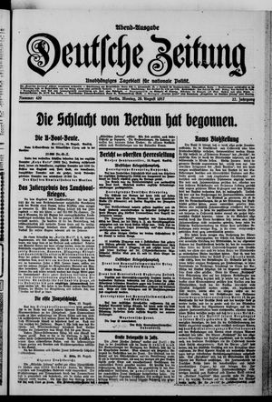 Deutsche Zeitung vom 20.08.1917