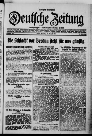 Deutsche Zeitung vom 21.08.1917