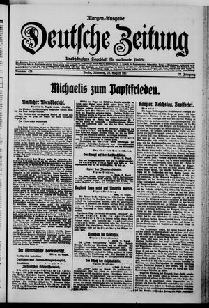 Deutsche Zeitung vom 22.08.1917
