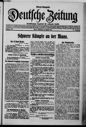 Deutsche Zeitung vom 22.08.1917