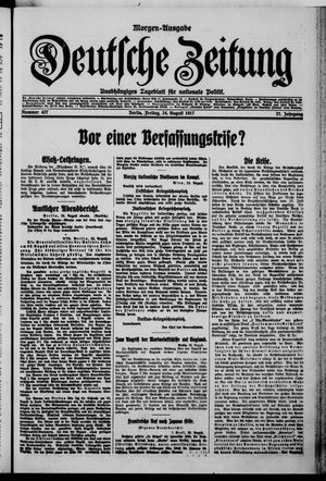 Deutsche Zeitung vom 24.08.1917