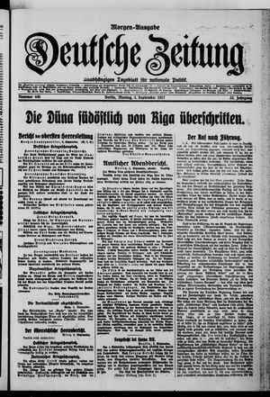 Deutsche Zeitung vom 03.09.1917