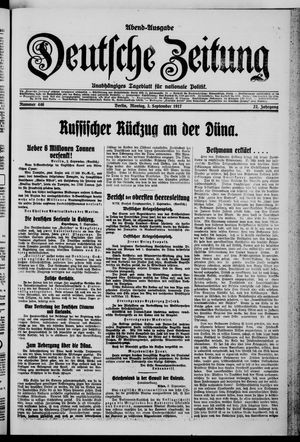 Deutsche Zeitung vom 03.09.1917