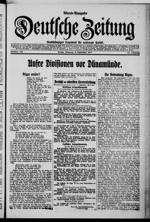 Deutsche Zeitung vom 04.09.1917