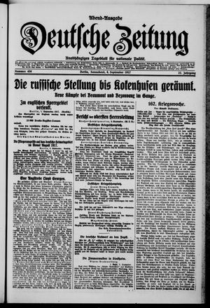 Deutsche Zeitung vom 08.09.1917