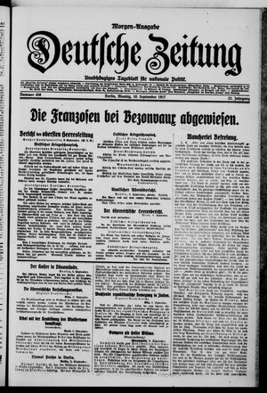 Deutsche Zeitung vom 10.09.1917