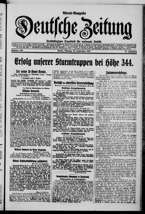 Deutsche Zeitung vom 10.09.1917