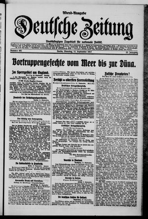 Deutsche Zeitung vom 11.09.1917