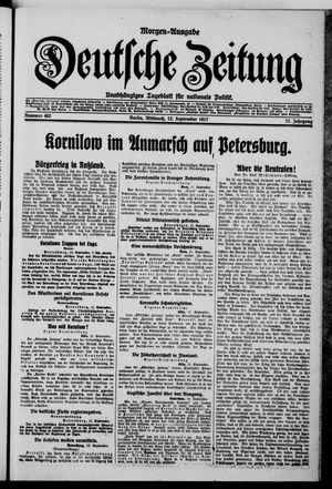 Deutsche Zeitung vom 12.09.1917