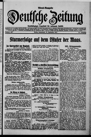 Deutsche Zeitung vom 15.09.1917
