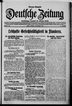 Deutsche Zeitung vom 16.09.1917