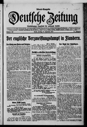 Deutsche Zeitung vom 21.09.1917