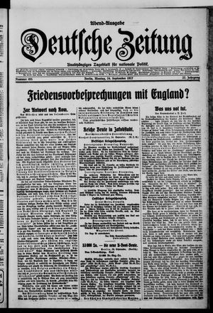 Deutsche Zeitung vom 24.09.1917