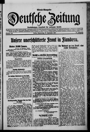 Deutsche Zeitung vom 27.09.1917