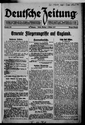 Deutsche Zeitung vom 01.10.1917
