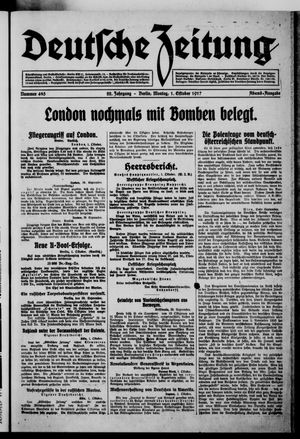 Deutsche Zeitung vom 01.10.1917