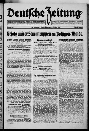 Deutsche Zeitung vom 02.10.1917