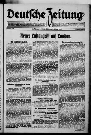 Deutsche Zeitung vom 03.10.1917