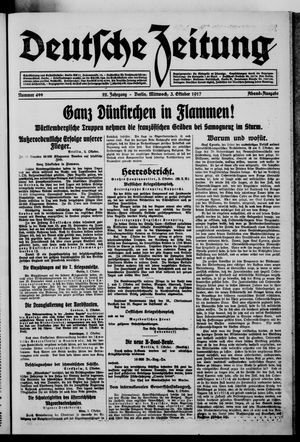 Deutsche Zeitung vom 03.10.1917