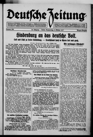 Deutsche Zeitung vom 04.10.1917
