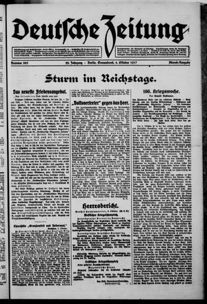 Deutsche Zeitung vom 06.10.1917