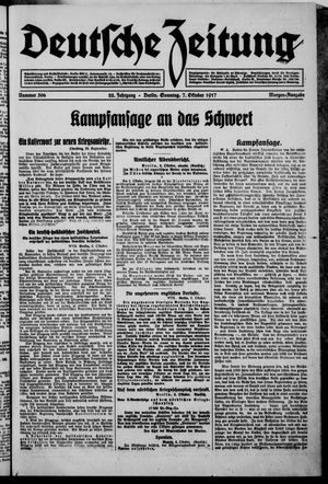 Deutsche Zeitung on Oct 7, 1917