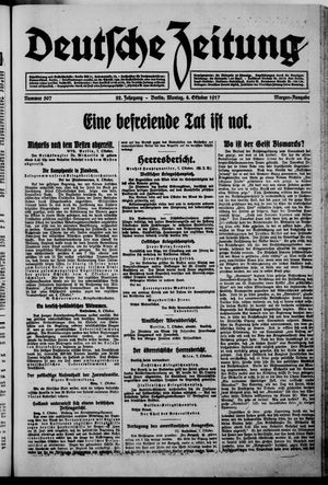 Deutsche Zeitung vom 08.10.1917