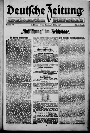 Deutsche Zeitung vom 09.10.1917