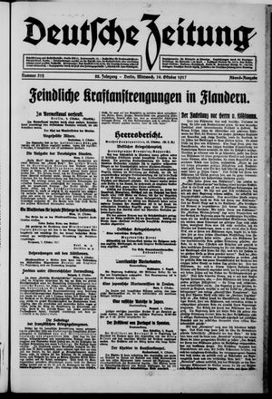 Deutsche Zeitung on Oct 10, 1917