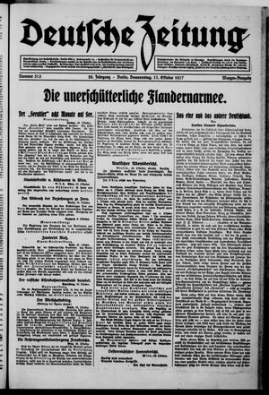 Deutsche Zeitung vom 11.10.1917