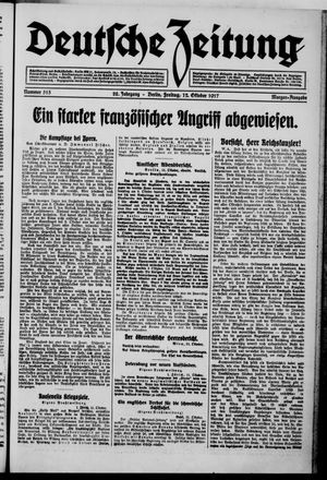 Deutsche Zeitung vom 12.10.1917