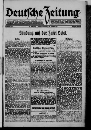Deutsche Zeitung vom 14.10.1917