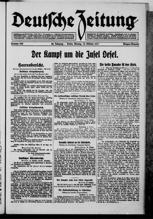 Deutsche Zeitung vom 15.10.1917