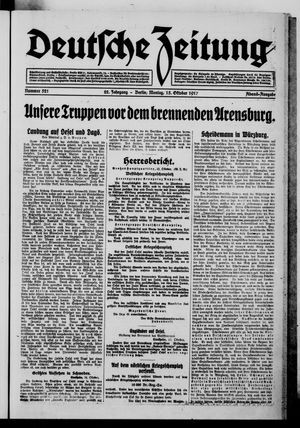Deutsche Zeitung vom 15.10.1917