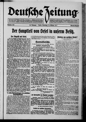 Deutsche Zeitung vom 16.10.1917